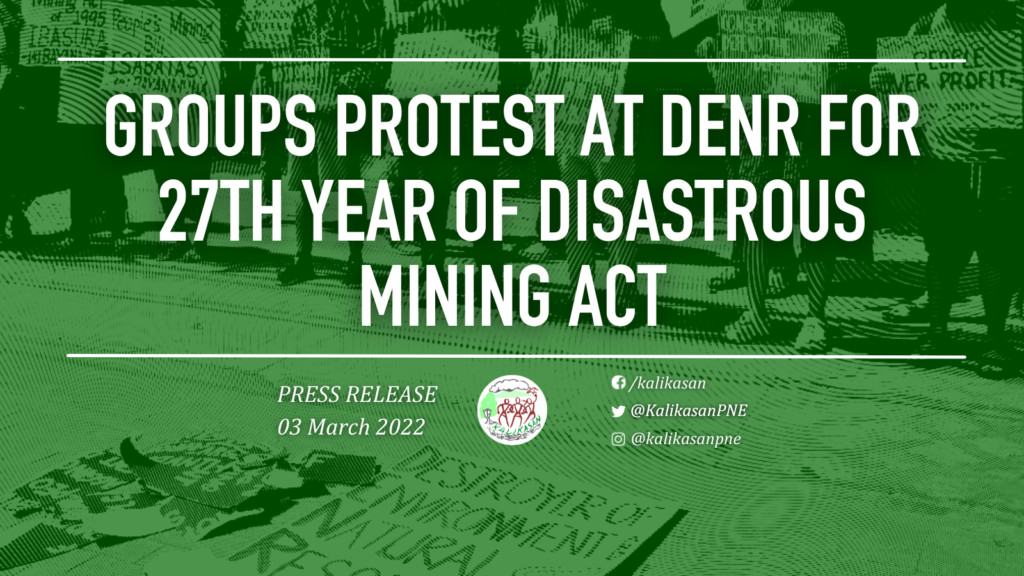 Groups Protest at DENR for 27th Year of Disastrous Mining Act