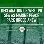Declaration of West PH Sea as Marine Peace Park Urged Anew