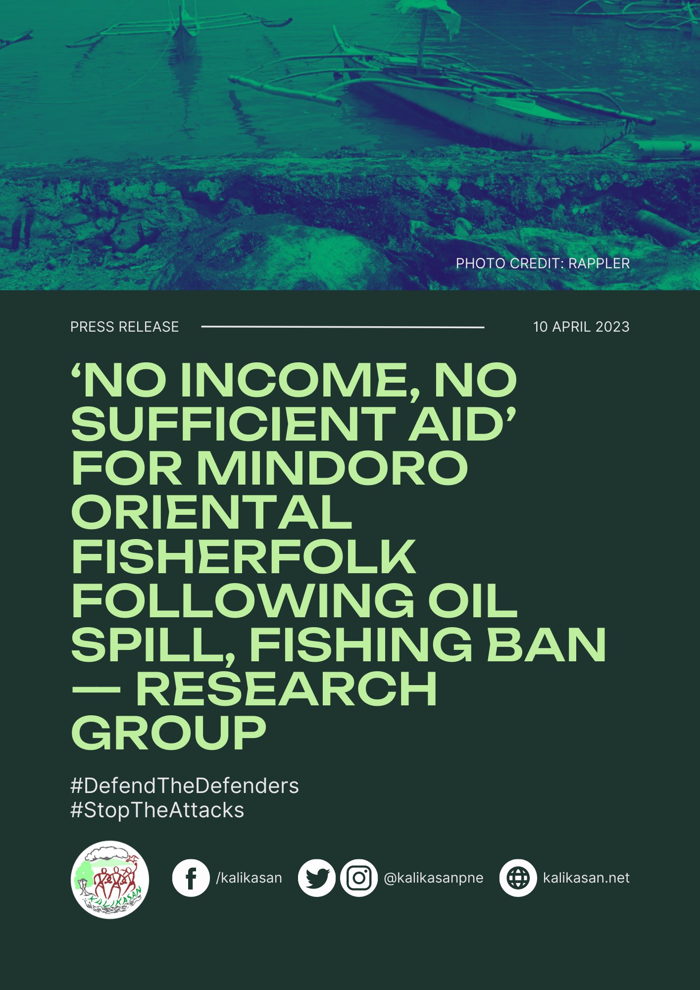 ‘No income, no sufficient aid’ for Mindoro Oriental fisherfolk following oil spill, fishing ban — research group