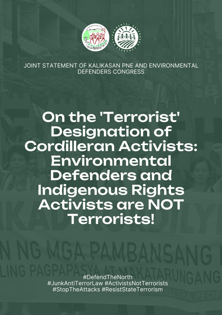 On the ‘terrorist’ designation of Cordilleran activists