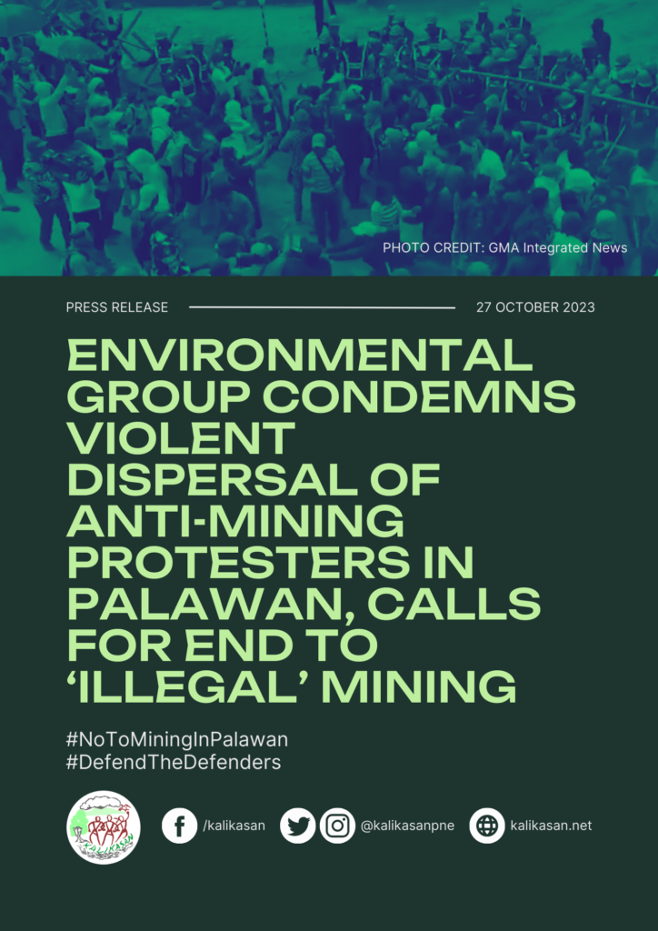 Environmental group condemns violent dispersal of anti-mining protesters in Palawan, calls for end to ‘illegal’ mining