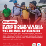 UN Special Rapporteur visit to Baseco highlights environment and livelihood woes amid Manila Bay reclamation