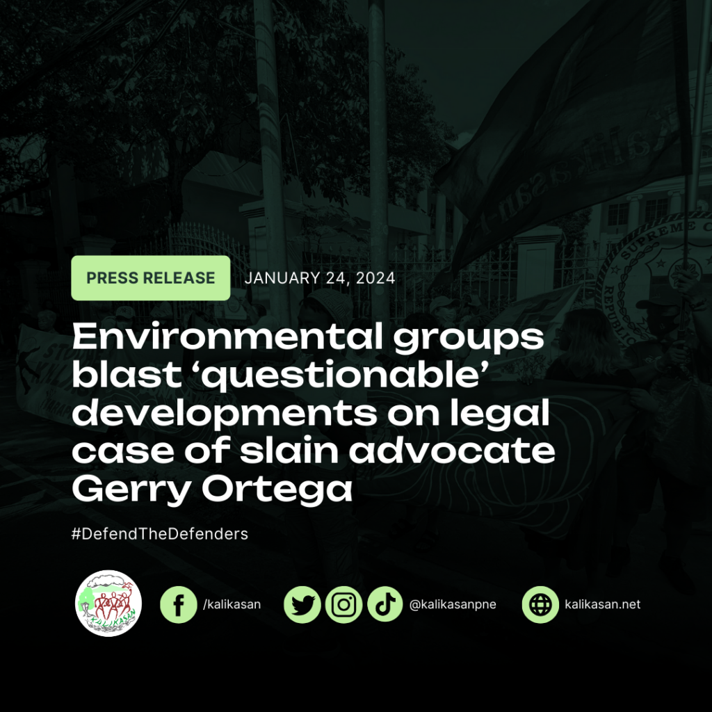Environmental groups blast ‘questionable’ developments on legal case of slain advocate Gerry Ortega