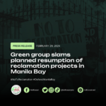 Green group slams planned resumption of reclamation projects in Manila Bay