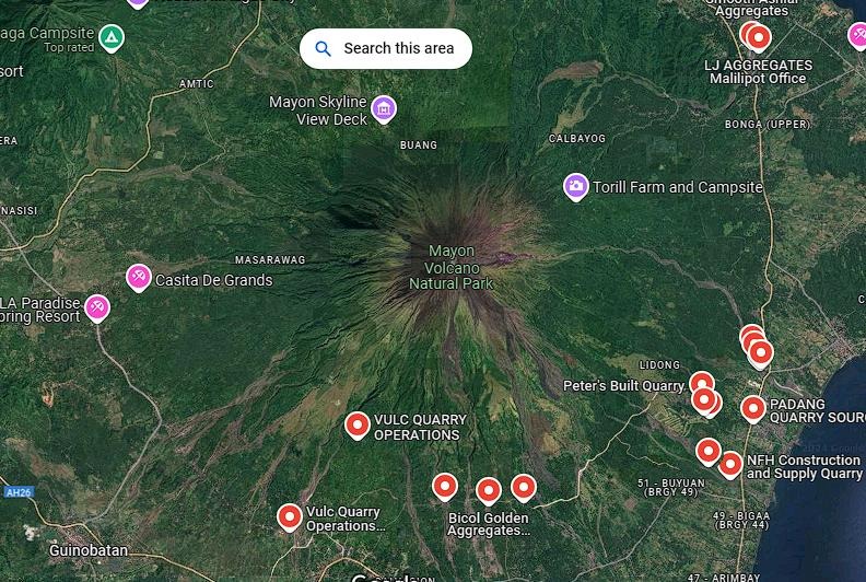 Quarrying Sites in Albay